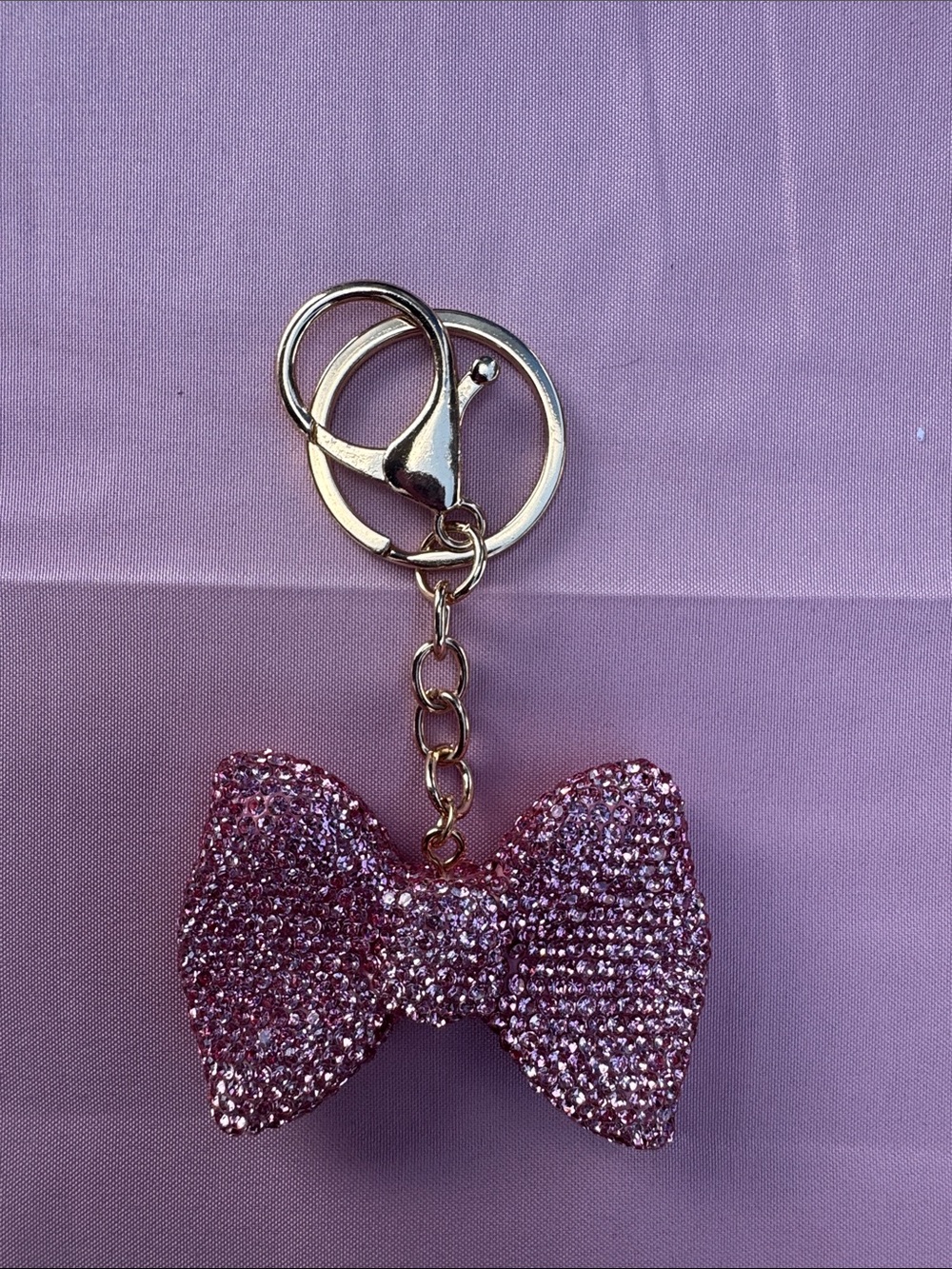 Victoria's Secret Pink Crystal Bow Keychain
